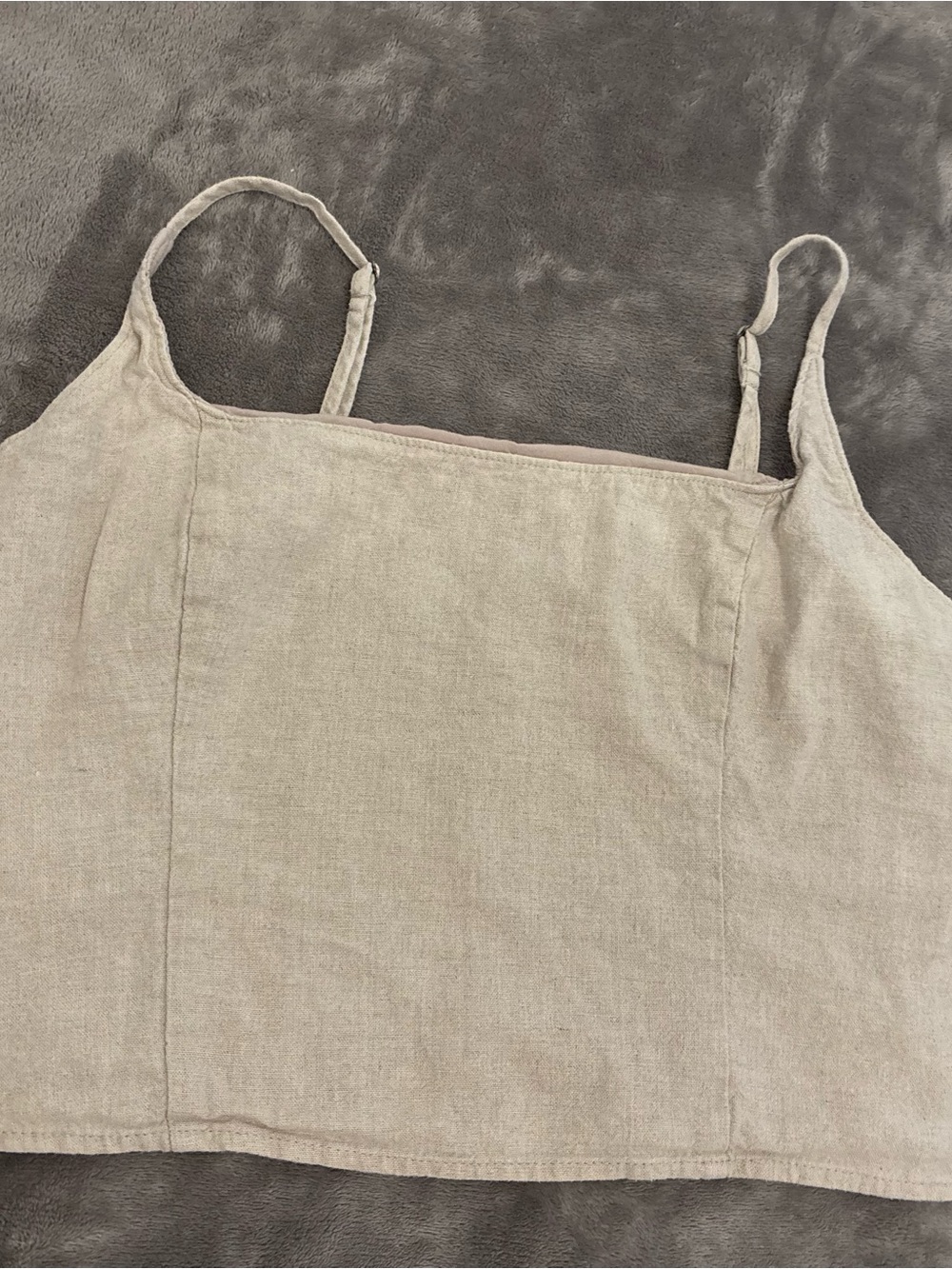 Abercrombie & Fitch Beige Linen-Blend Cami